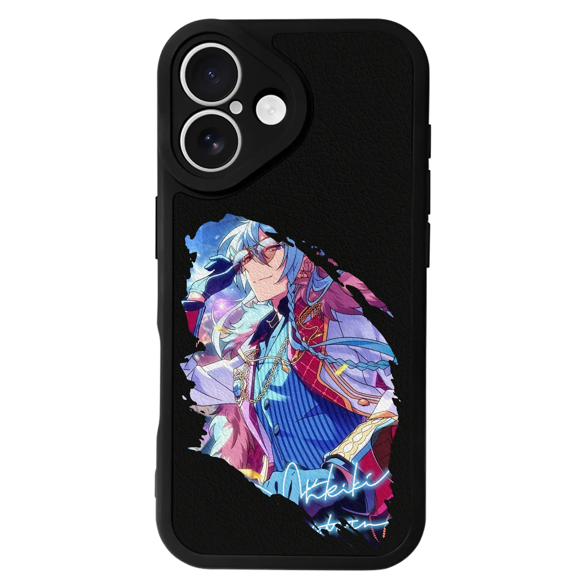 あんさん ぶる グッズ fine 日日樹渉 - IPhone 16シリーズ対応 ・ シリコンスマホケース ・ レザー調 ・ 高精度フィット ・ 耐衝撃 ・ ワイヤレス充電対応 ・ 精密カット